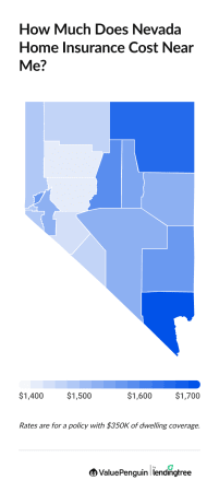 Cost of home insurance in Nevada by city